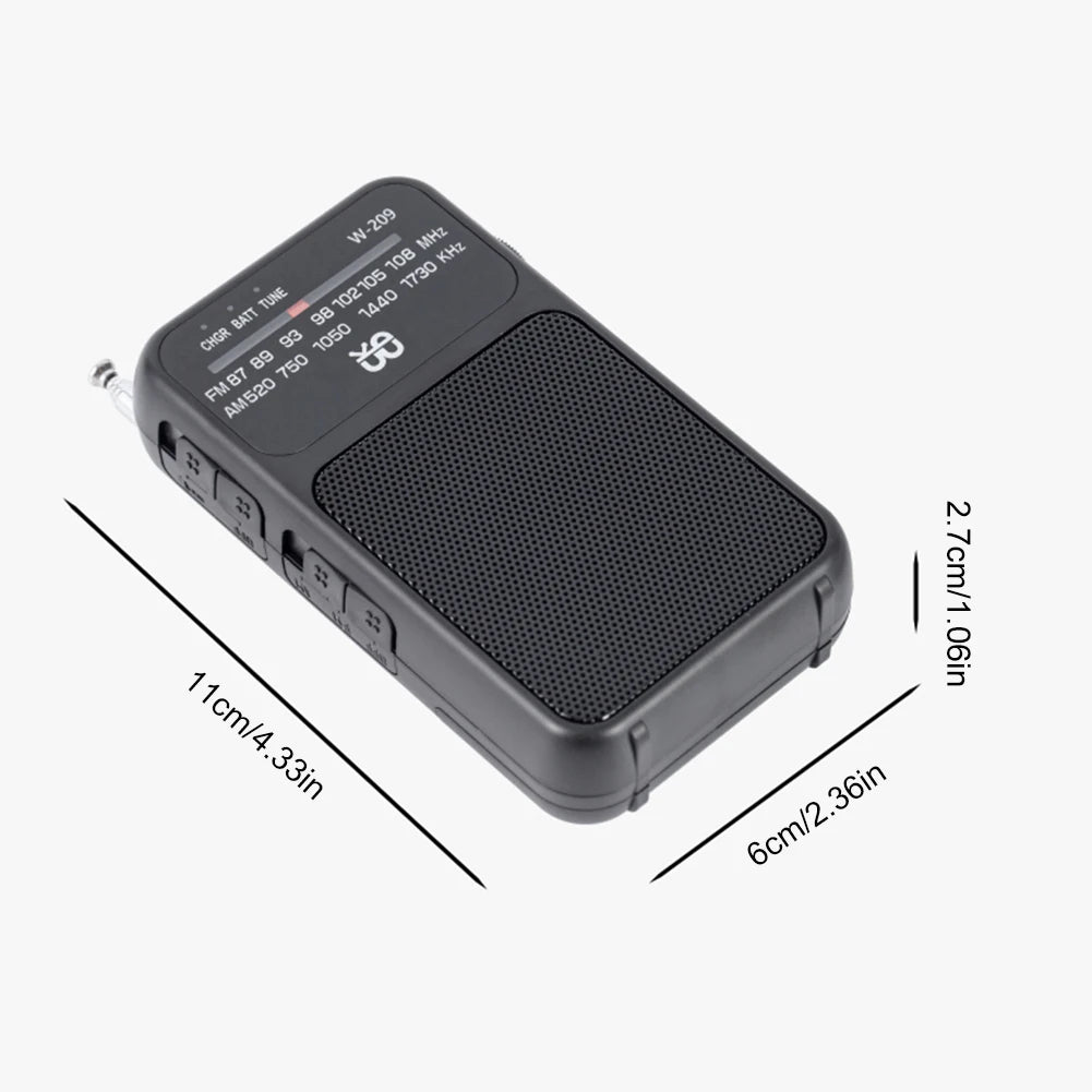 NovaSphere Portable AM FM Radio Built In Speaker