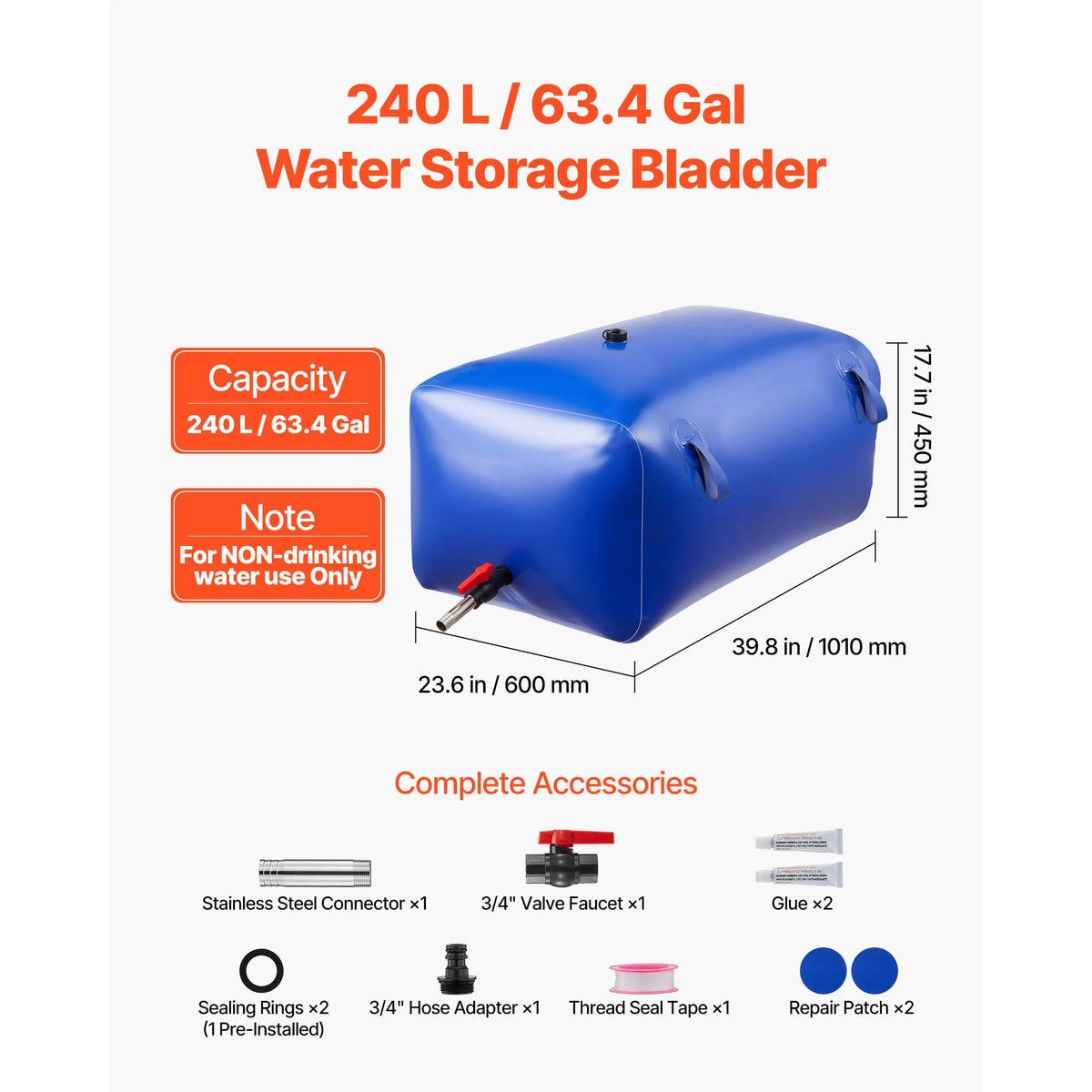 TPU Soft Water Storage Bag Portable Collapsible Camping Irrigation Container
