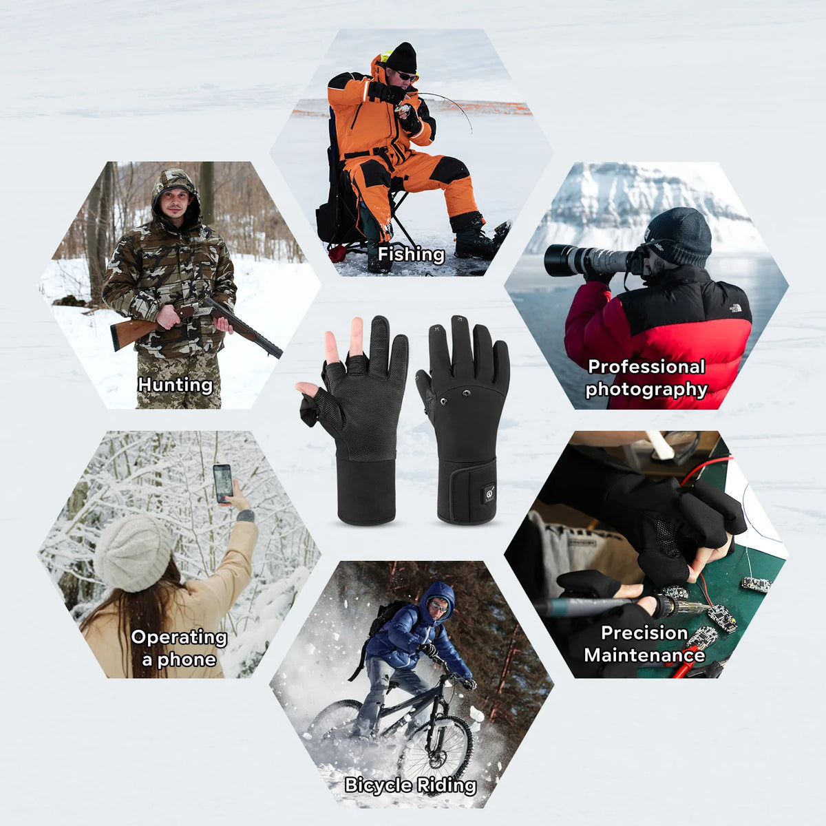 SAVIOR Winter Thermal Heated Gloves For Adult Women Goatskin Leather Light Rechargeable Battery Warm Hand Office Gloves Softable