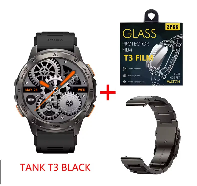 Kospet Tank T3 Smartwatch With Amoled Display And Fitness Tracking