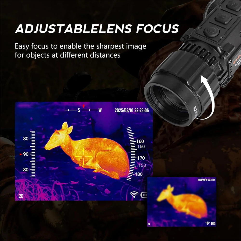 GTGUARD ClearView X350 Night Vision Monocular 4X Digital Zoom Thermal Imageing Sight Scope 28mm lens 45mk IP65 Camera for Hunting