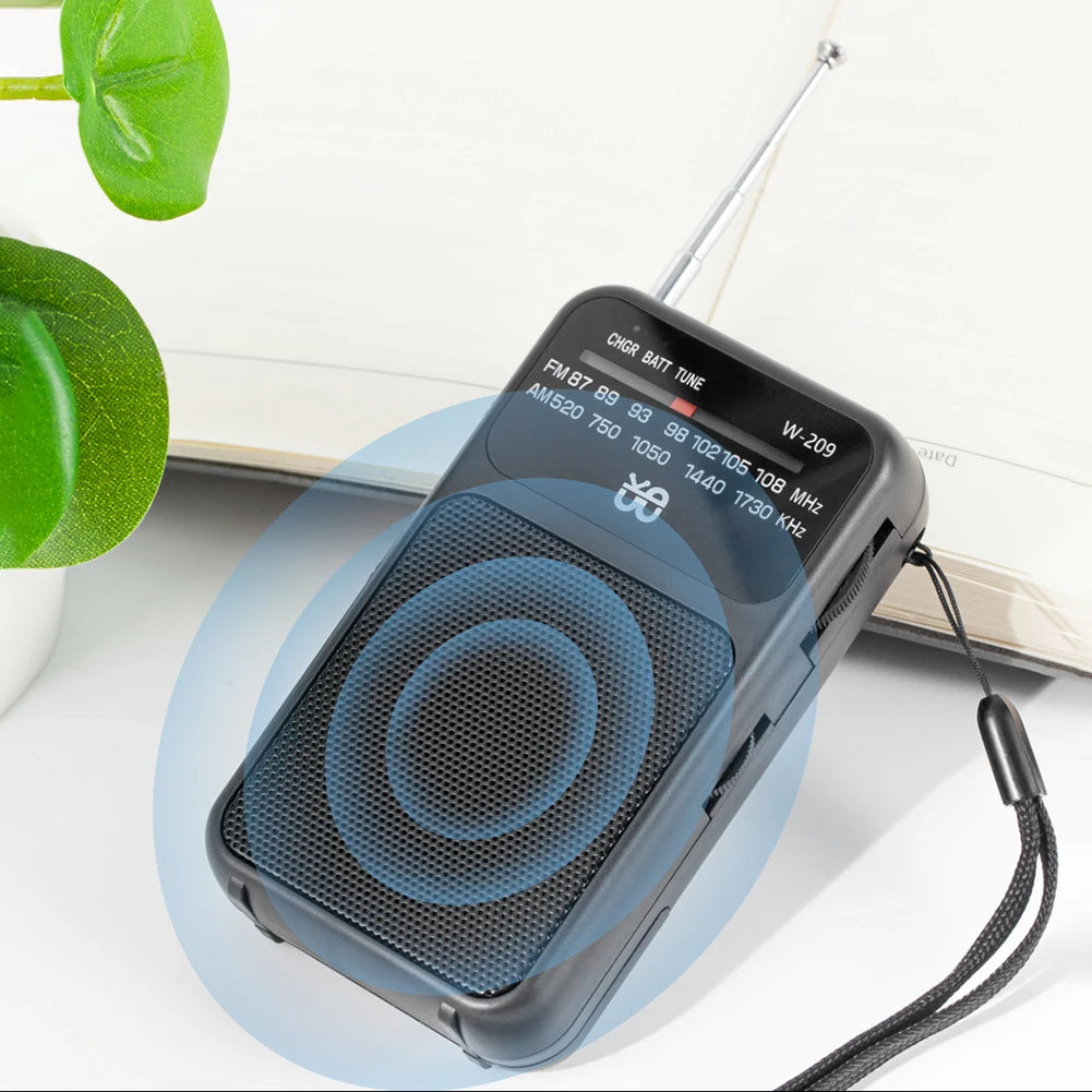 NovaSphere Portable AM FM Radio Built In Speaker