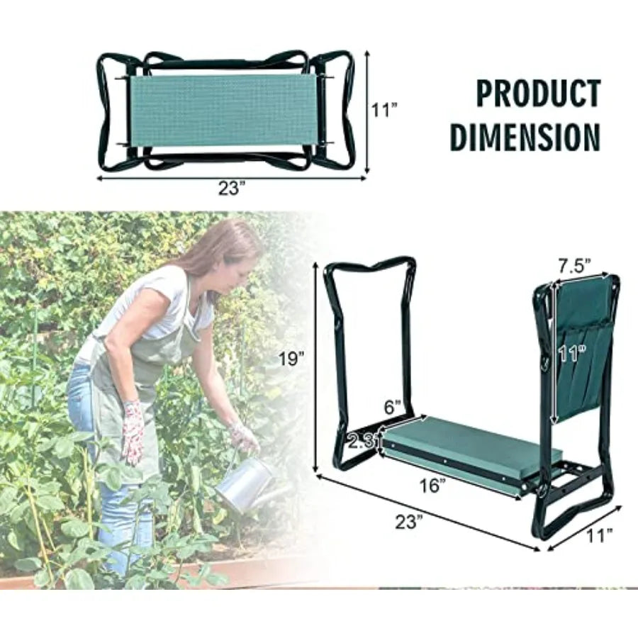 Garden Kneeler and Seat 2 In 1 Featuring EVA KneelingPad