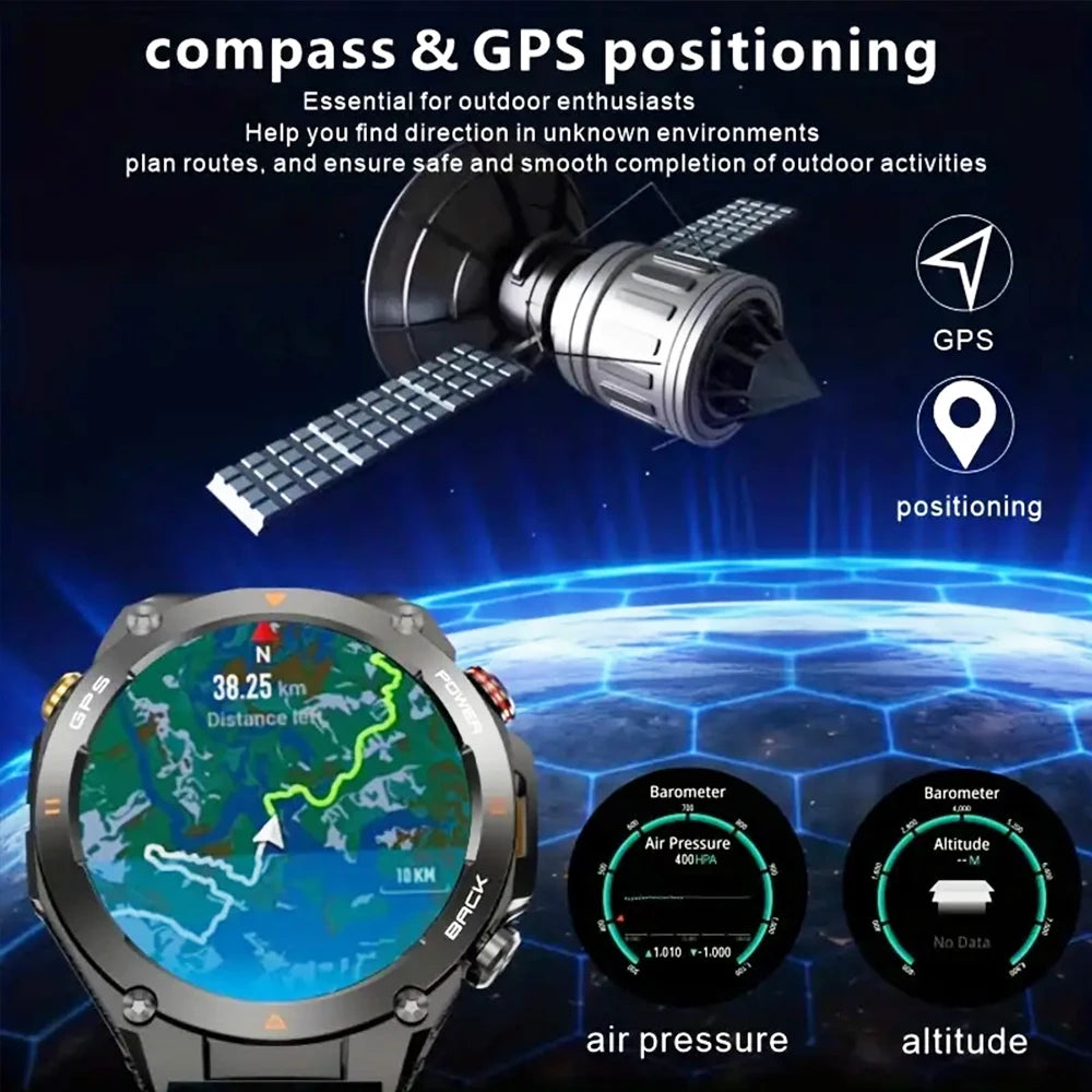 SENBONO GPS Smart Watch HD Display Bluetooth Phone Call 1ATM