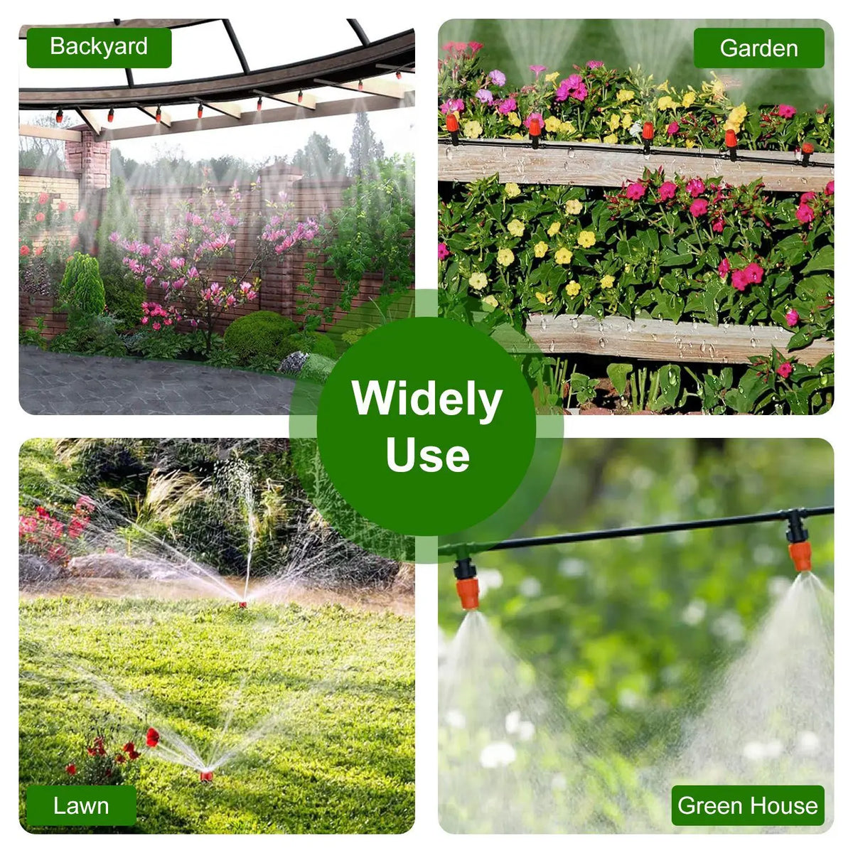 Drip Irrigation Kit Automatic Garden Irrigation System Misting Plant Watering Drip Kit for Garden Greenhouse Flower Bed Patio La