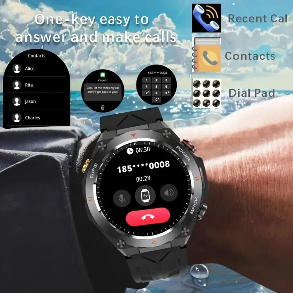 SENBONO GPS Smart Watch HD Display Bluetooth Phone Call 1ATM