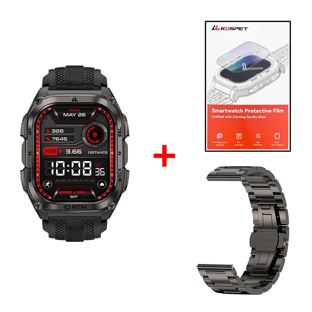 KOSPET Tank M4 Smartwatch Satellite GPS With Offline Maps 10ATM