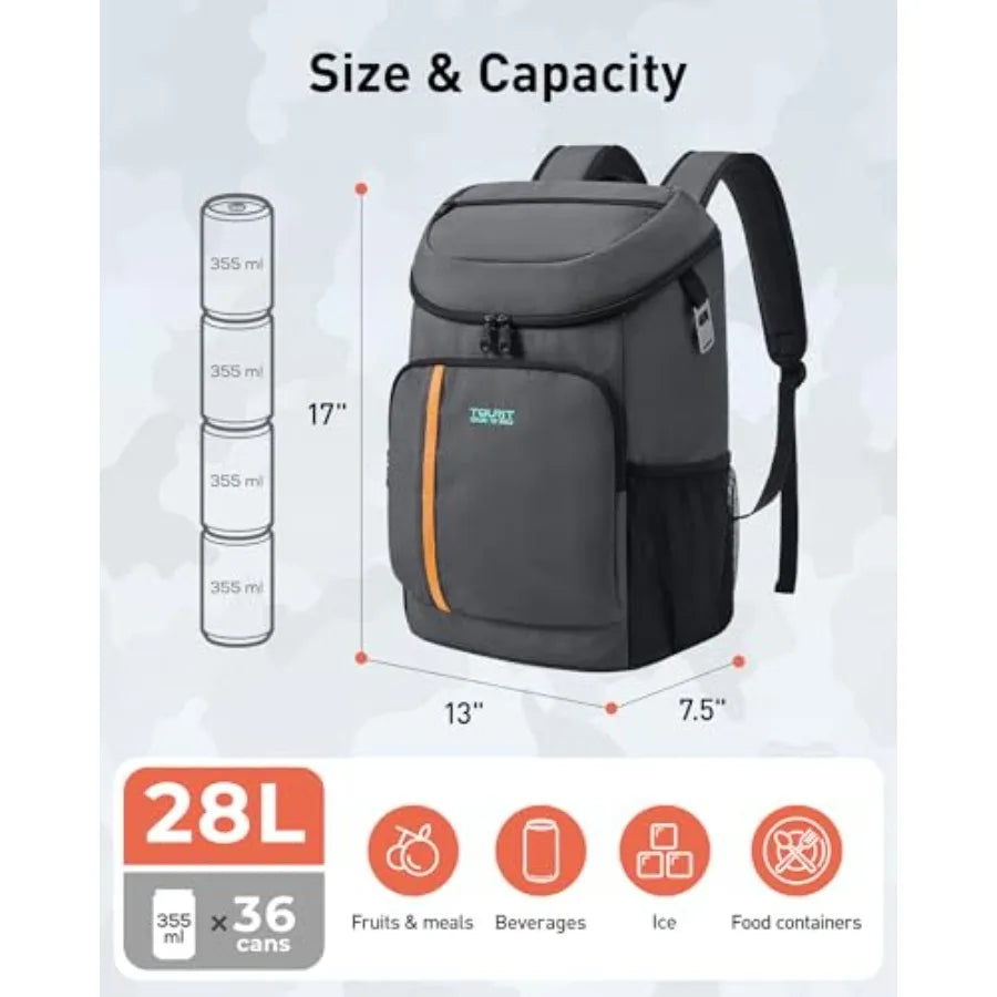 Lightweight Insulated Leak-Proof Cooler Backpack for Men and Women
