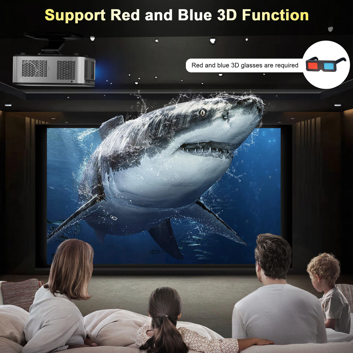 Horlat 4K Portable Smart Projector With 3200 Ansi Lumens Wifi