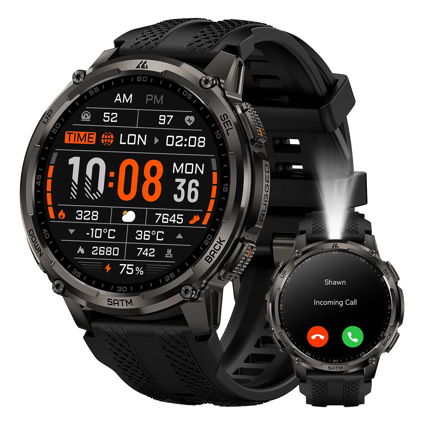 Kospe Tank T4C Smartwatch Rugged Outdoor GPS Health Tracker