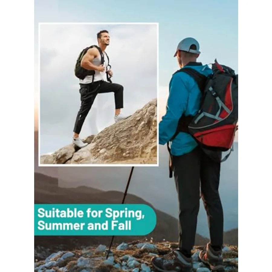 Womens Quick Dry Hiking Pants Water Resistant With Zipper Pockets