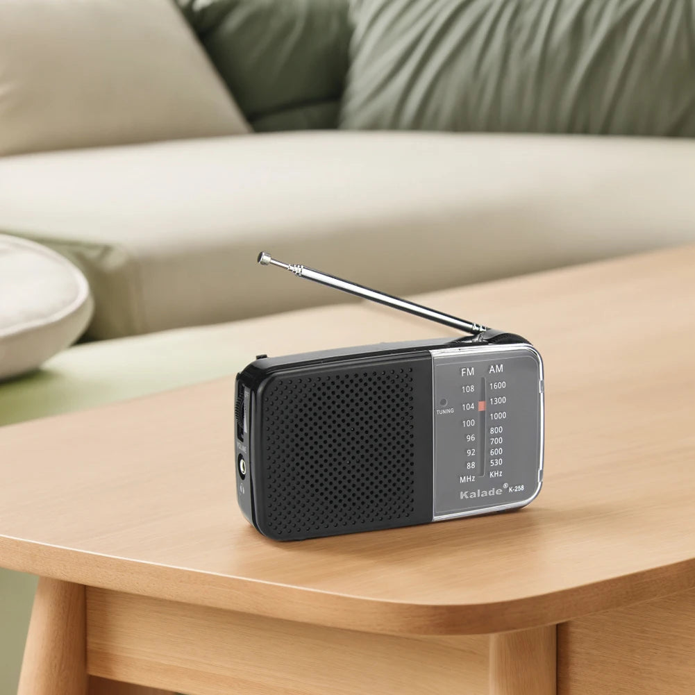 Portable AM FM Radio With Built In Speaker For Elderly Emergency Weather Alerts