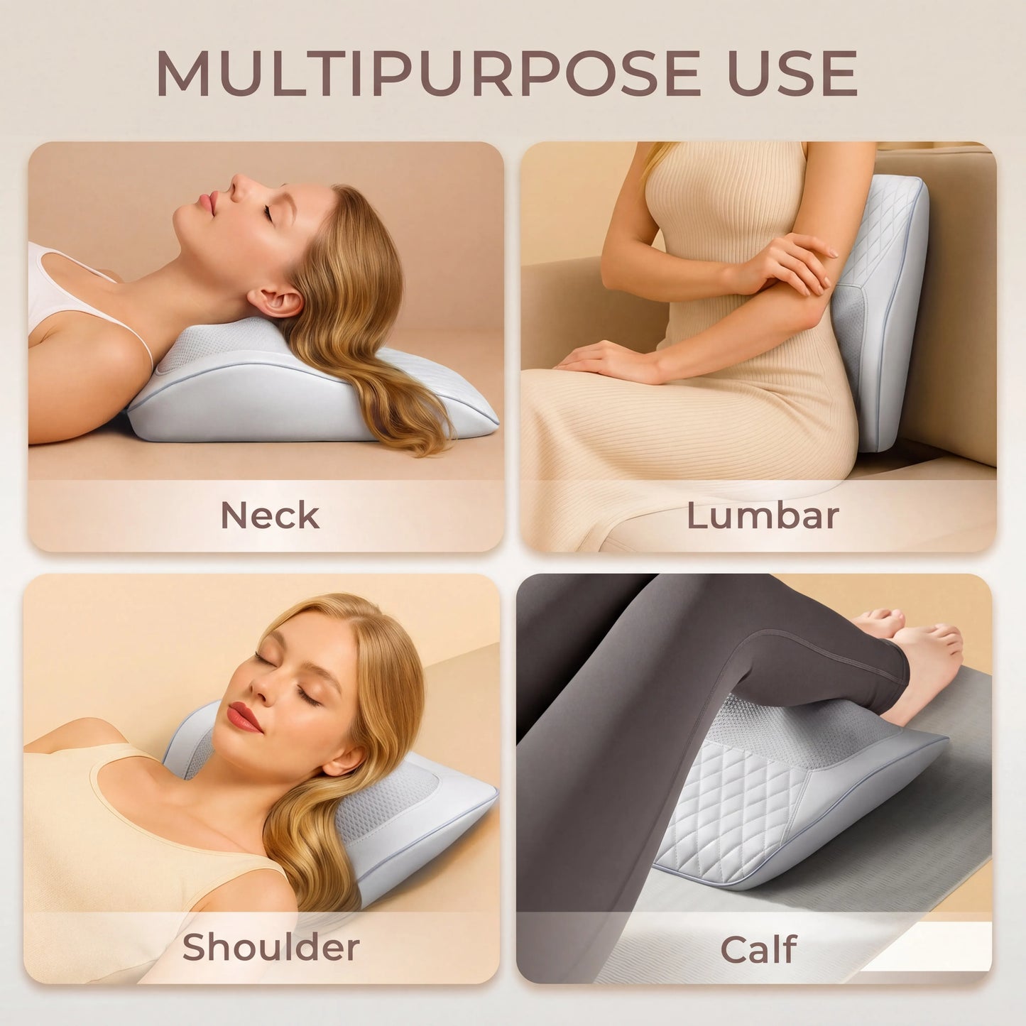 HIMOUTA Neck Back Massager With Heat 3D Kneading Pillow