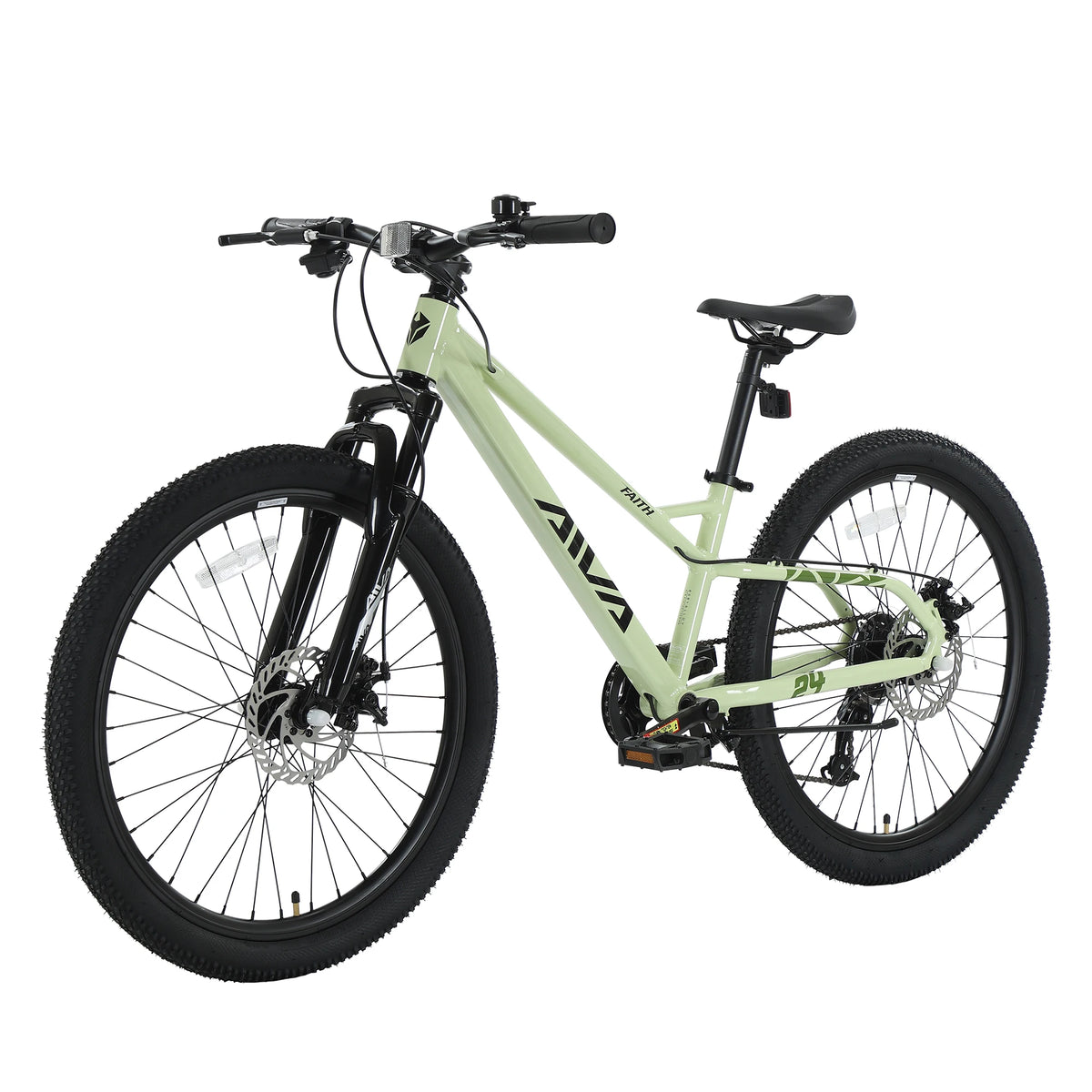 Aluminum Hardtail Mountain Bike With Seven Speed Disc Brakes