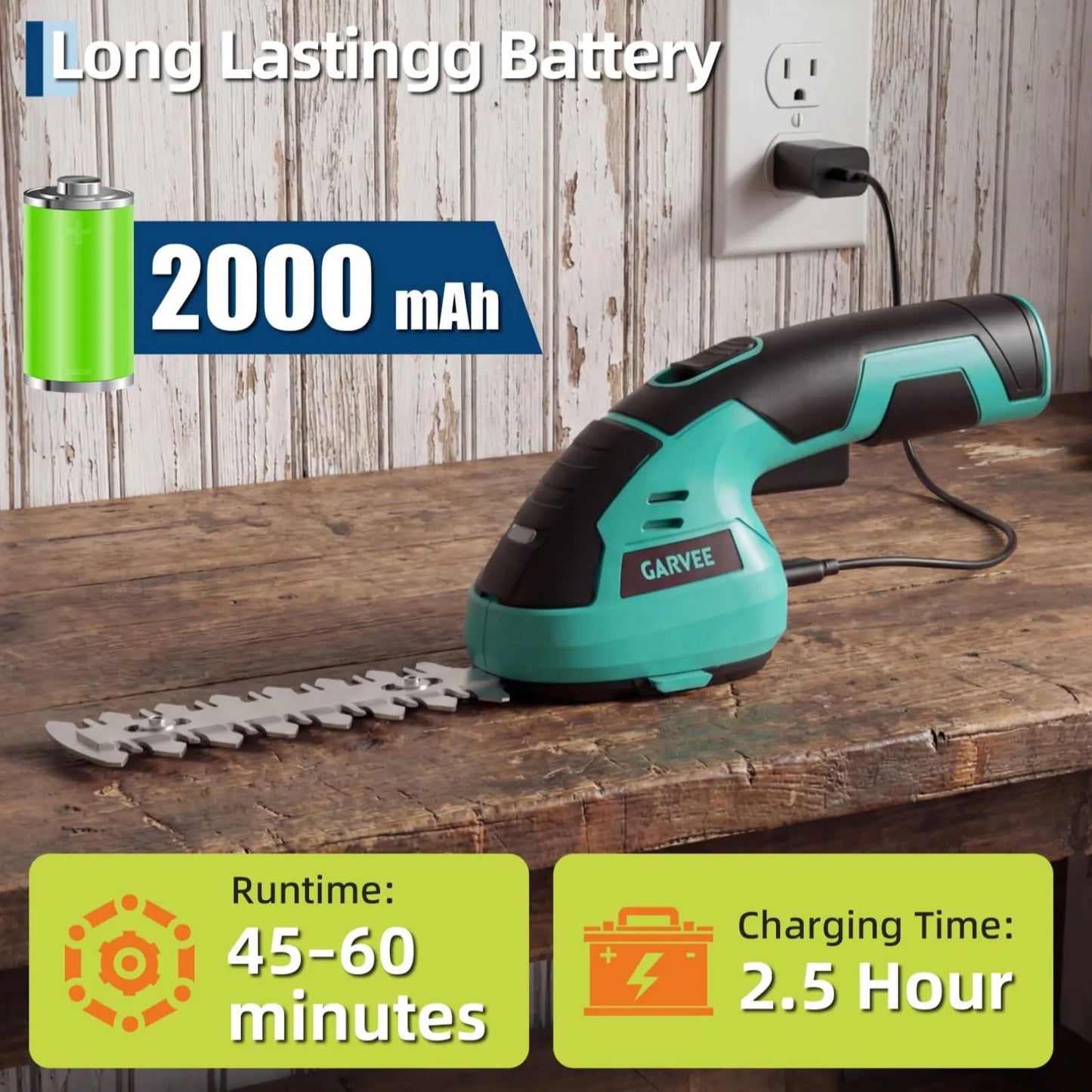 TWISTER.CK 2 In 1 Wireless Grass Shear And Hedge Trimmer