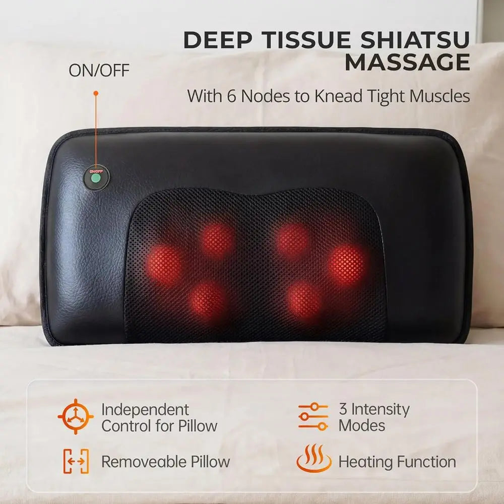 Full Body Shiatsu Massage Mat With Heat And Vibrating Motors