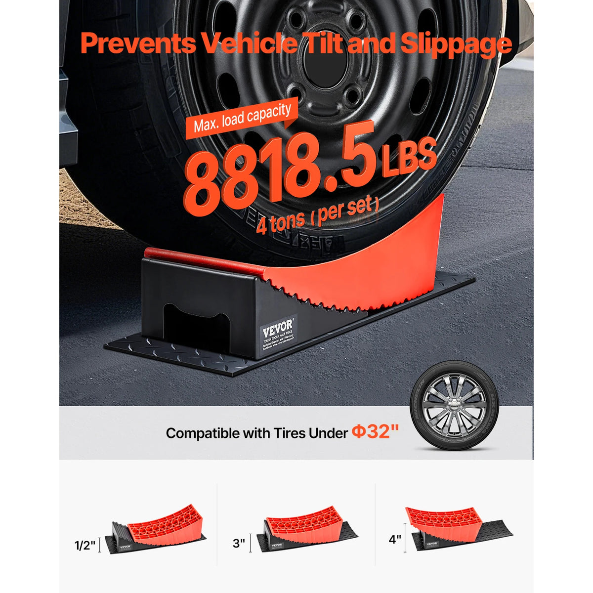 SucceBuy RV Camper Leveling Blocks With Anti Slip Mat