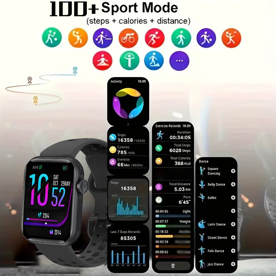 Smart Watch, for Men and Women (Answering/Making Calls) Fitness Tracker, More than 120 Sports Modes, Sleep Monitoring, Pedometer