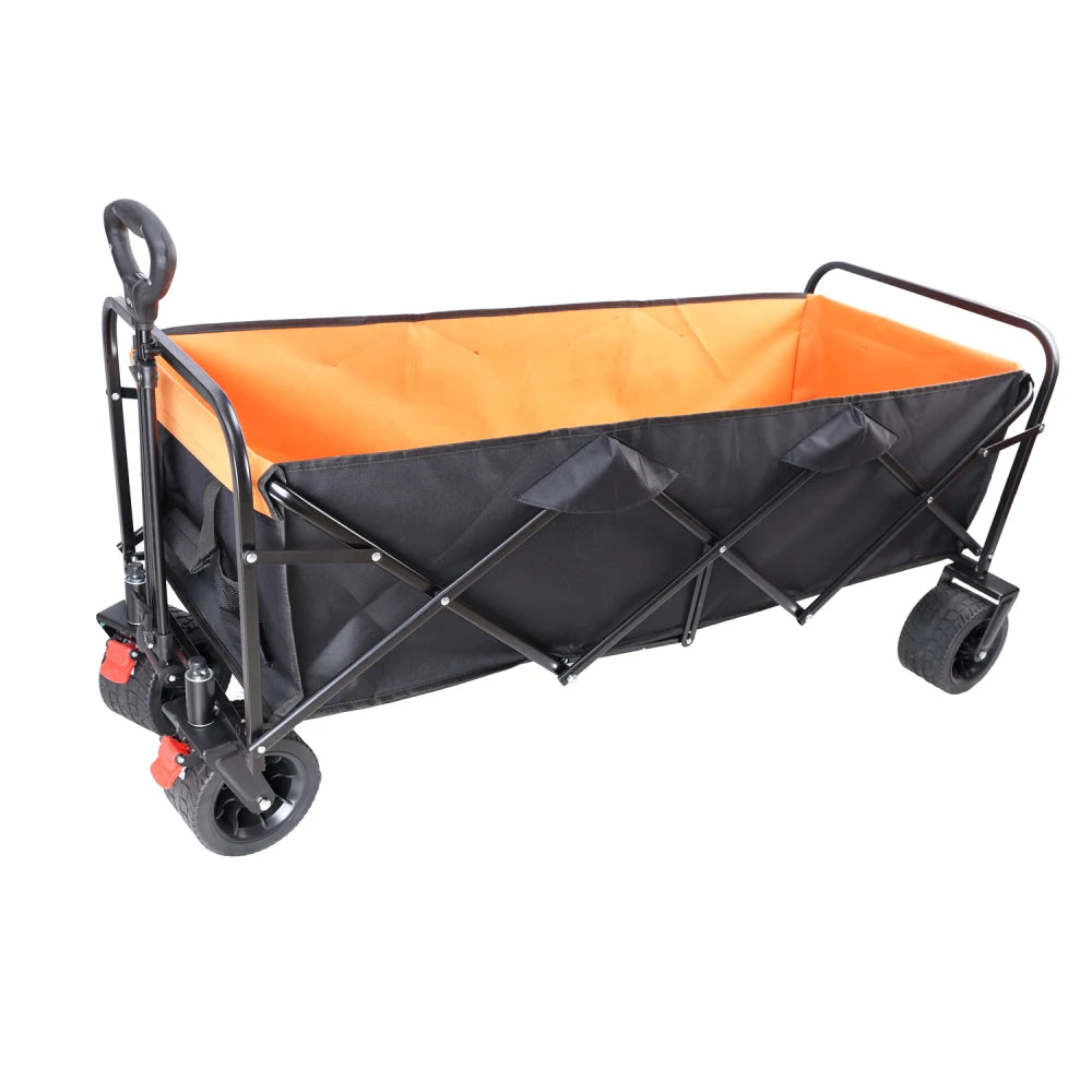 Large Capacity Folding Cart Wagon With Extra Room And Wide Wheels