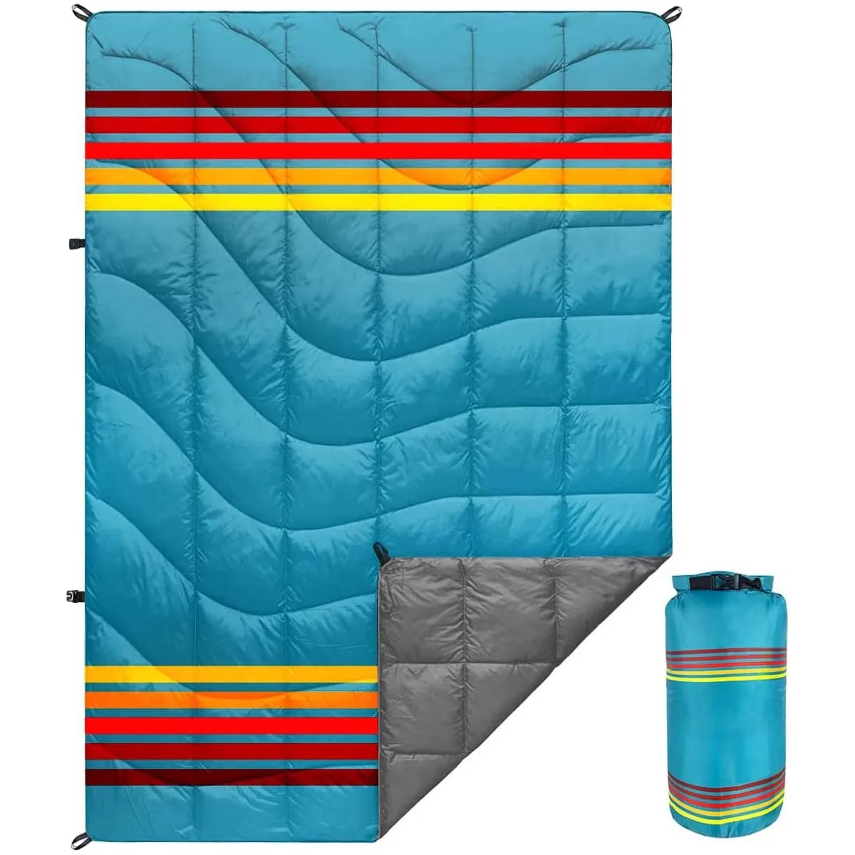 Outdoor Camping Blanket Fluffy Waterproof Warm Portable Storage Bag Hiking Picnic Car Use Multi-Functional Blanket