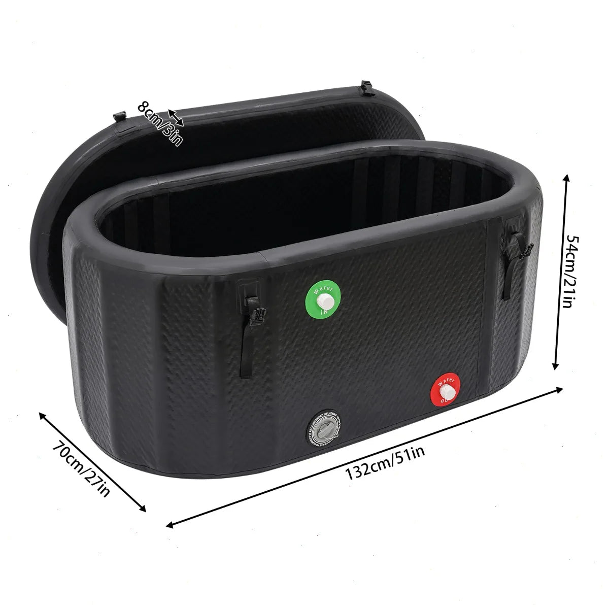 Bymaocar Inflatable Bathtub Cold Plunge Pool With Pump Kit