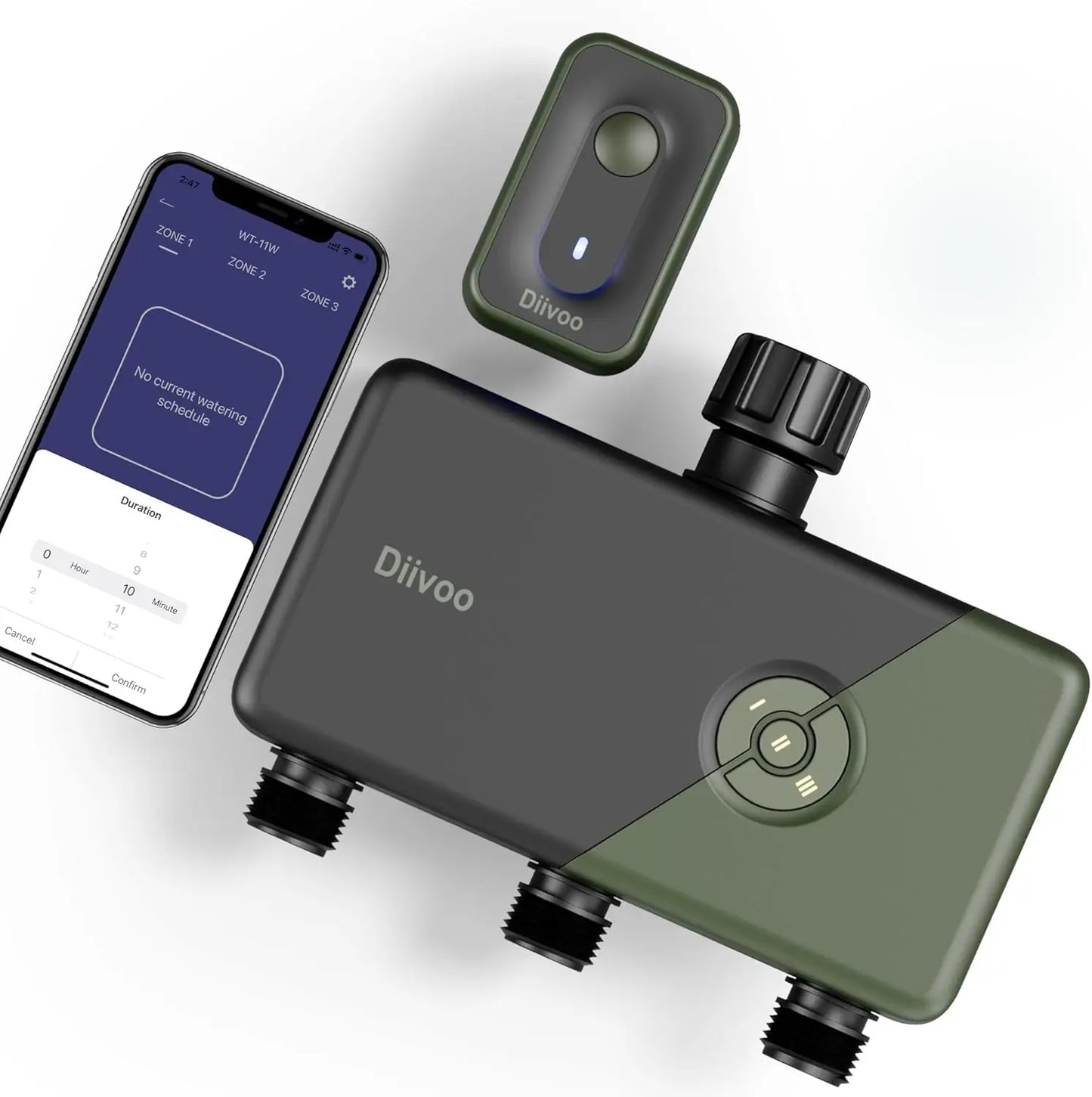 Diivoo WiFi Water Timer Three To Four Zone Irrigation Controller