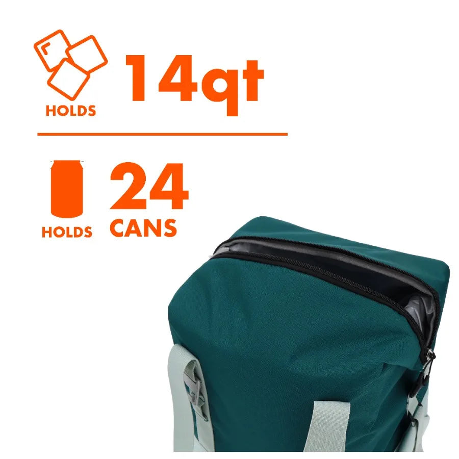Soft-Sided Folding Cooler With Built-In Bottle Opener
