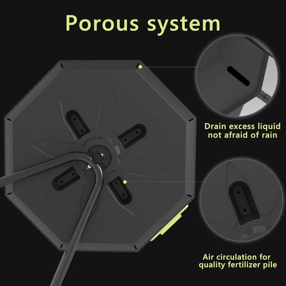 Dual Chamber Compost Tumbler for Continuous Easy Rotating Composting