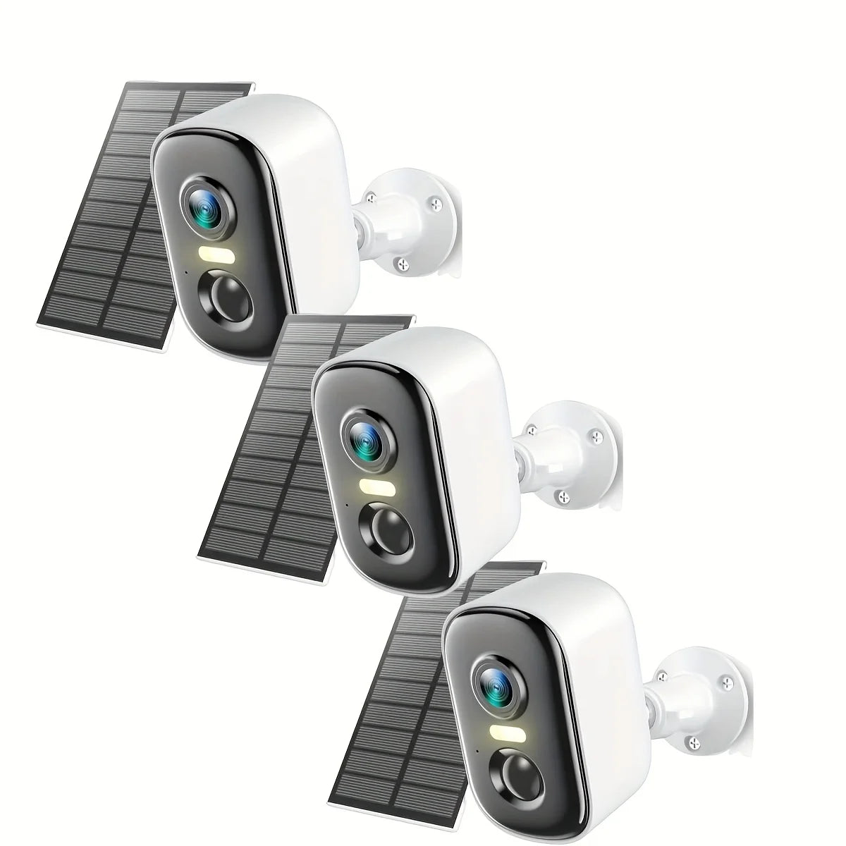 2K Solar Camera Outdoor Wireless, WiFi Cameras, 5200mAh Battery, Spotlight Color Night Vision, AI Motion Detection, Siren Al