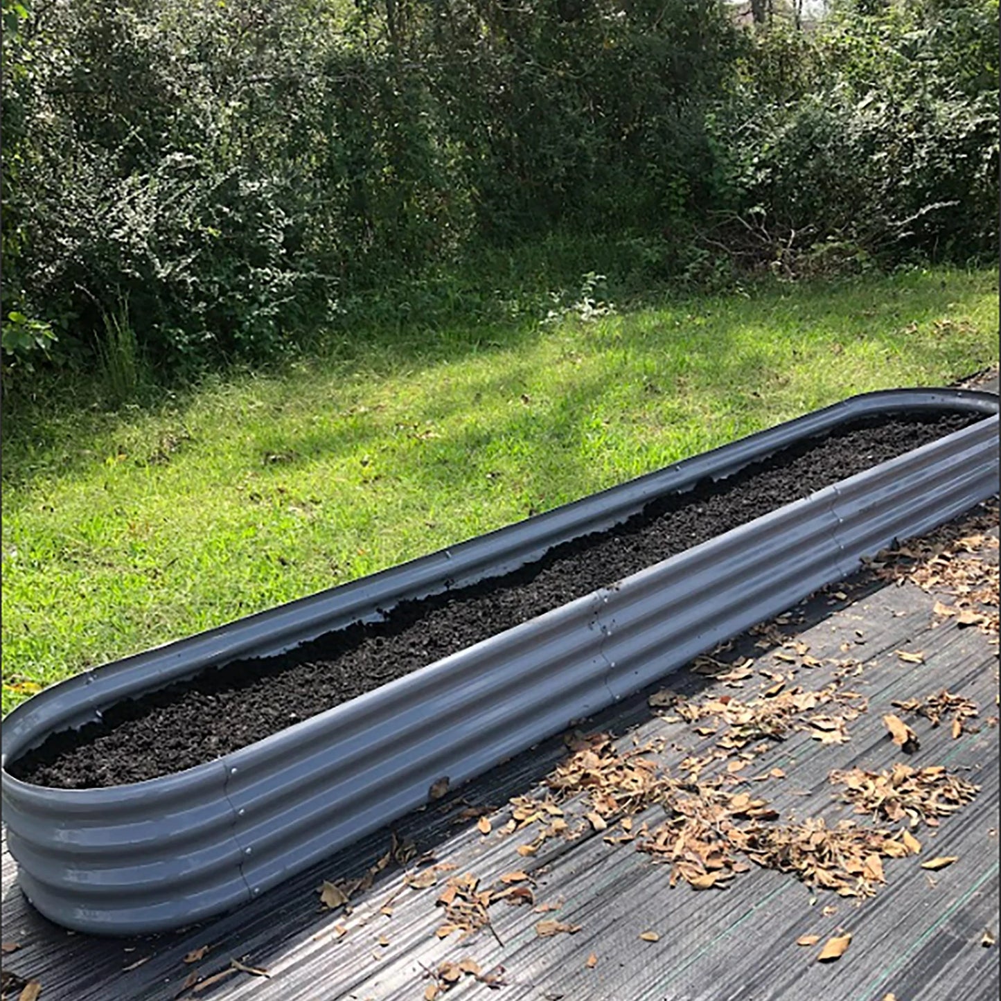 Tramull Galvanized Raised Garden Bed Outdoor Planter For Vegetables