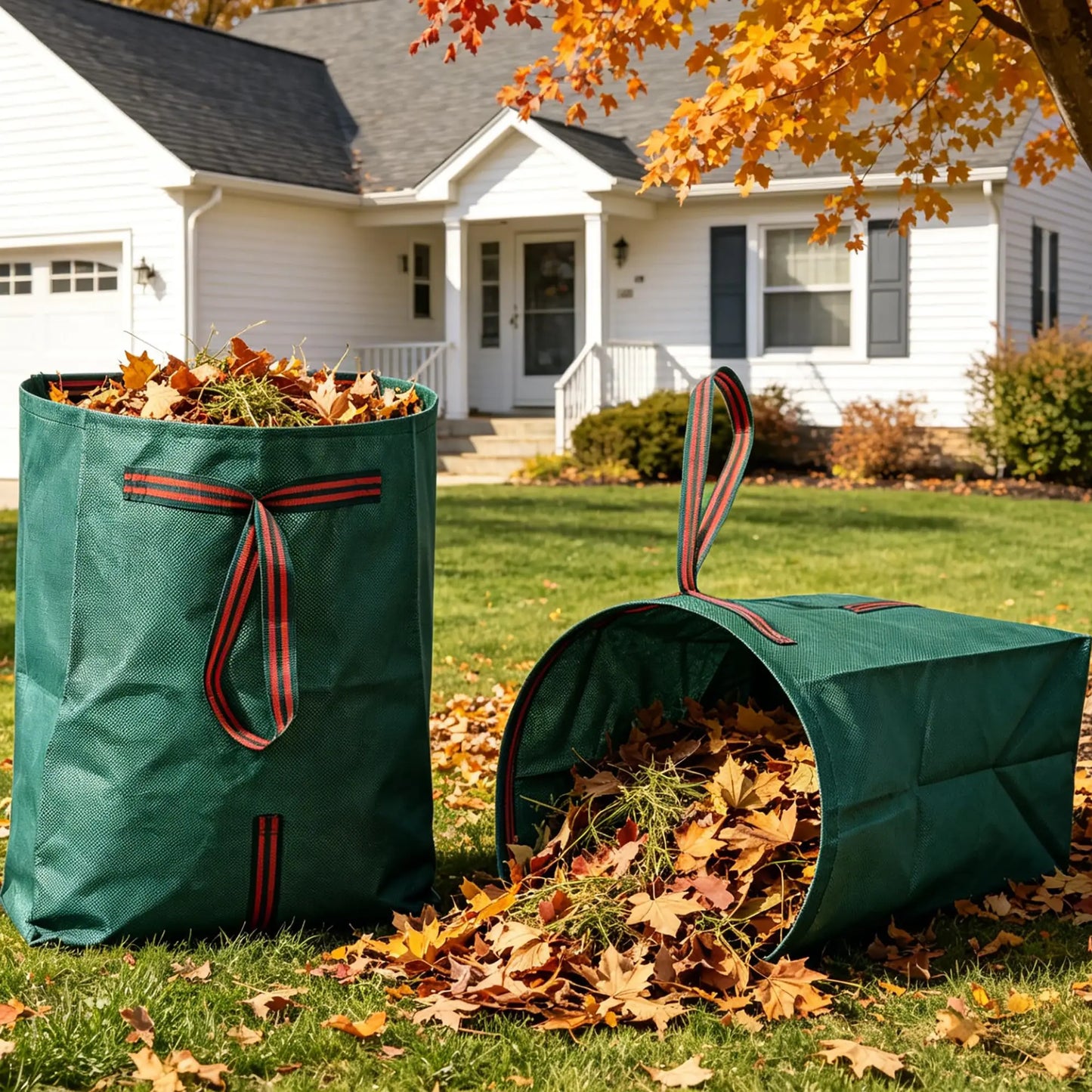 HiMISS 2 Pack Reusable Yard Waste Bags With Gloves