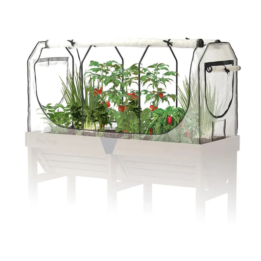 Greenhouse Frame And Multi Cover Set For Classic Medium Raised Bed Micro Mesh
