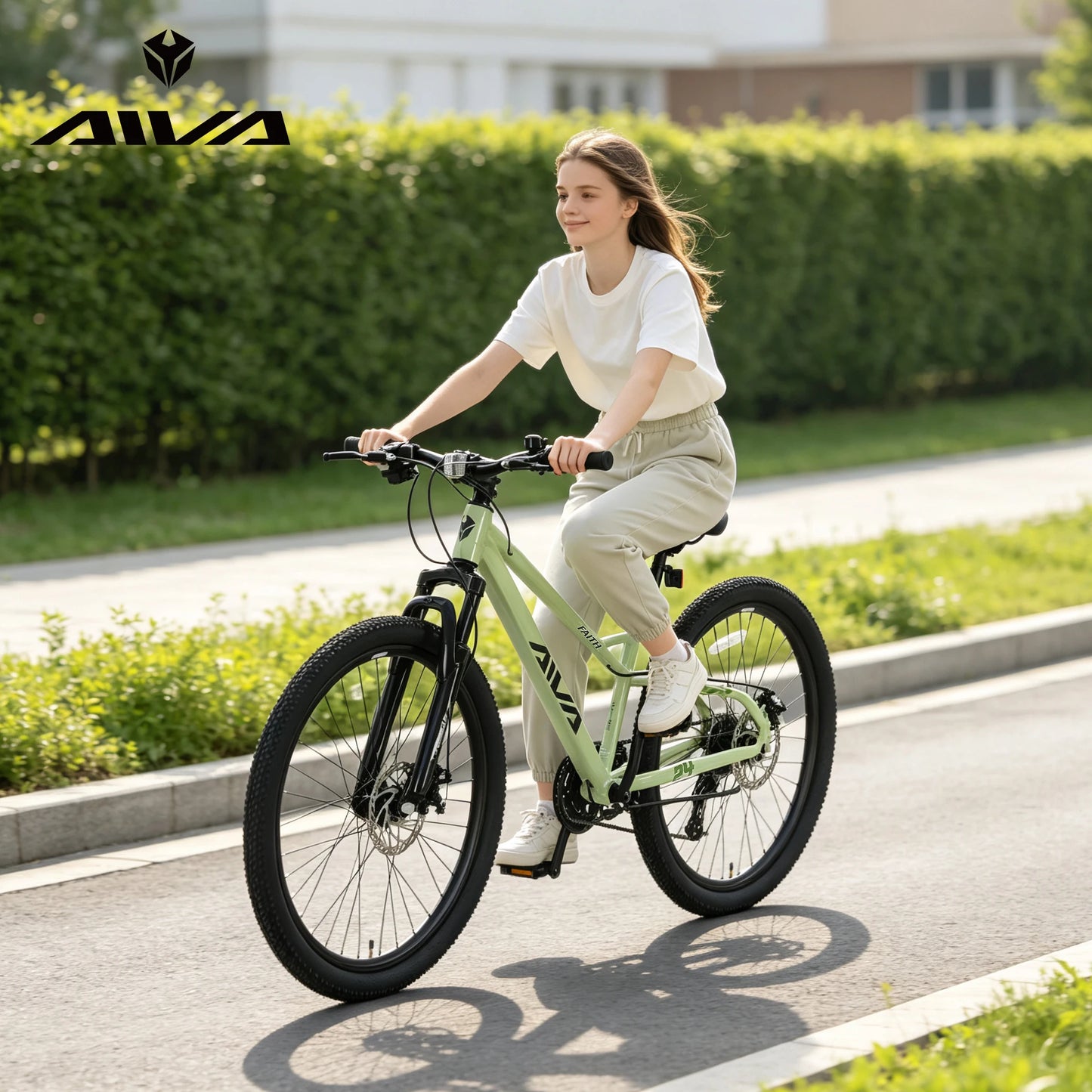 Aluminum Hardtail Mountain Bike With Seven Speed Disc Brakes
