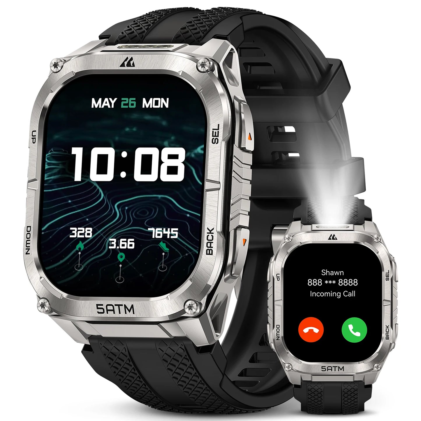 Kospe Tank M4C GPS Smartwatch MIL-STD-810H 5ATM Waterproof
