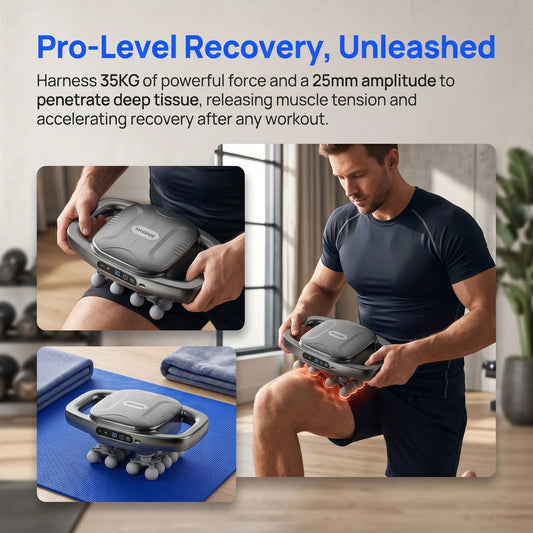 LAYQJUE Professional 16 Heads Fascia Massage Gun Cordless Handheld