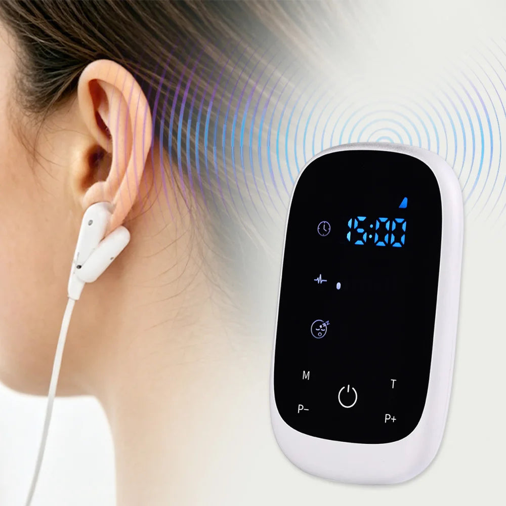 CES Device Brain Electronic Therapy Stimulation Device Massage Ear Clip Electrode Sleep Insomnia Cure