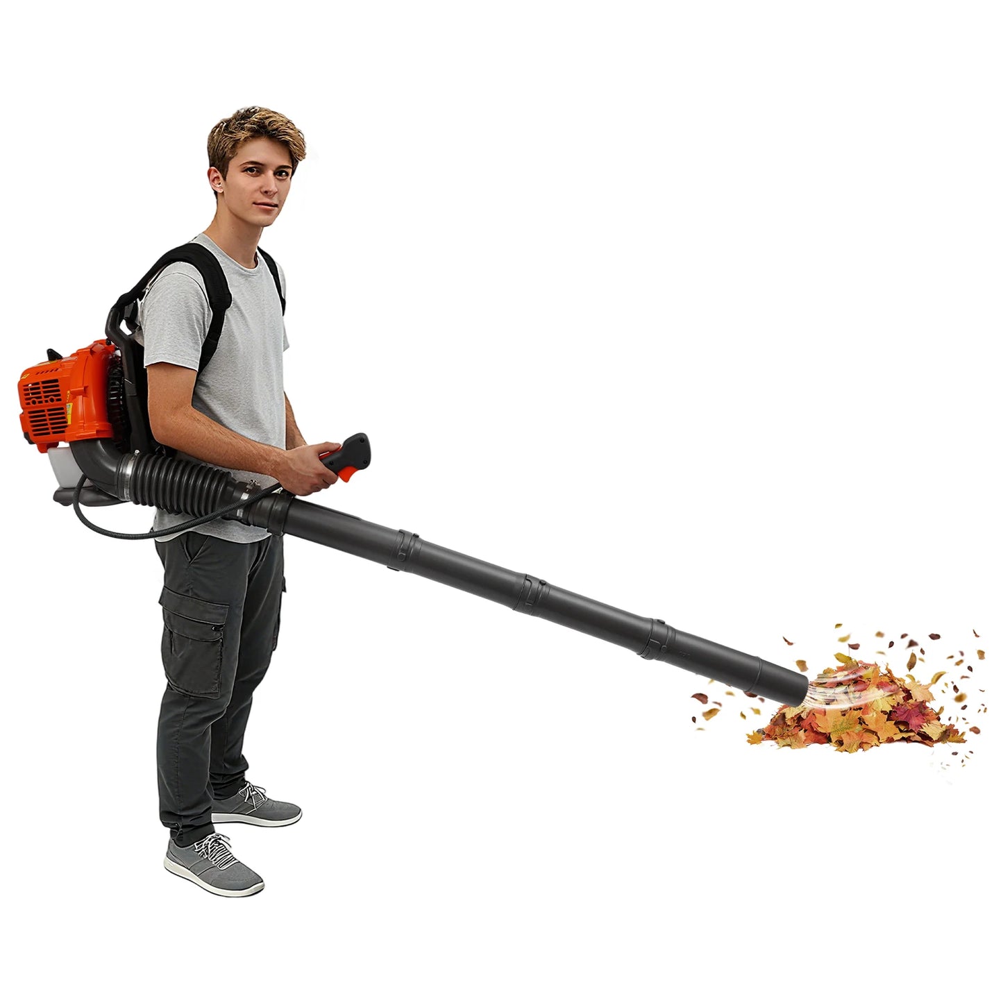 CNCEST 2 Stroke Backpack Gas Leaf Blower For Debris Cleanup