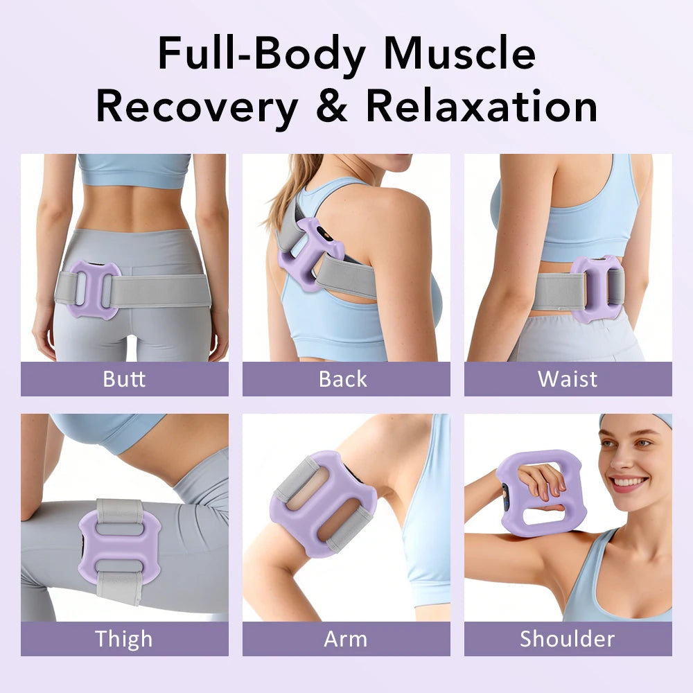 Electric Body Fascia Ring Portable Dual-Ring Vibration Fascia Massager For Back Waist Arm Leg Fat Burning Weight Loss Deep Tissue Muscle Fitness Massage Ring