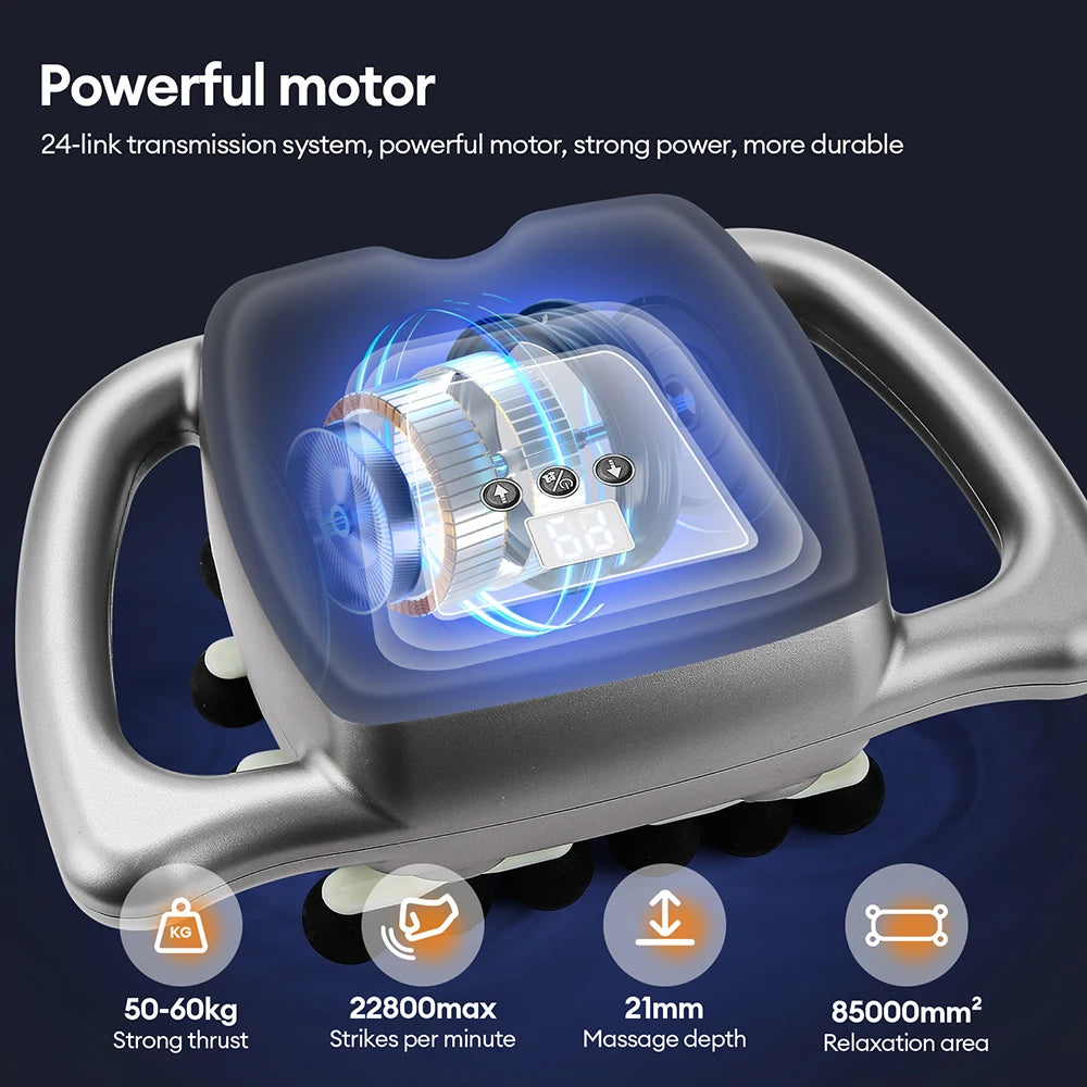 Foreverlily 24 Head Massage Gun 9 Modes High Frequency Vibration Back Shoulders