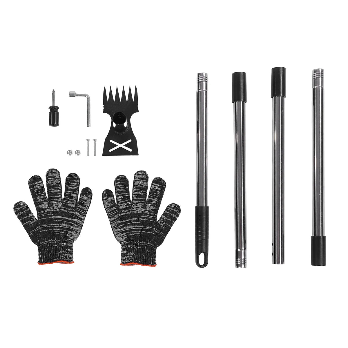 5Pcs Weed Puller Tool w Long Handle 60in Manual Weeder Remover Tool 2in1 Hand Weed Rake Garden Hoe Uprooting Weeding Pull