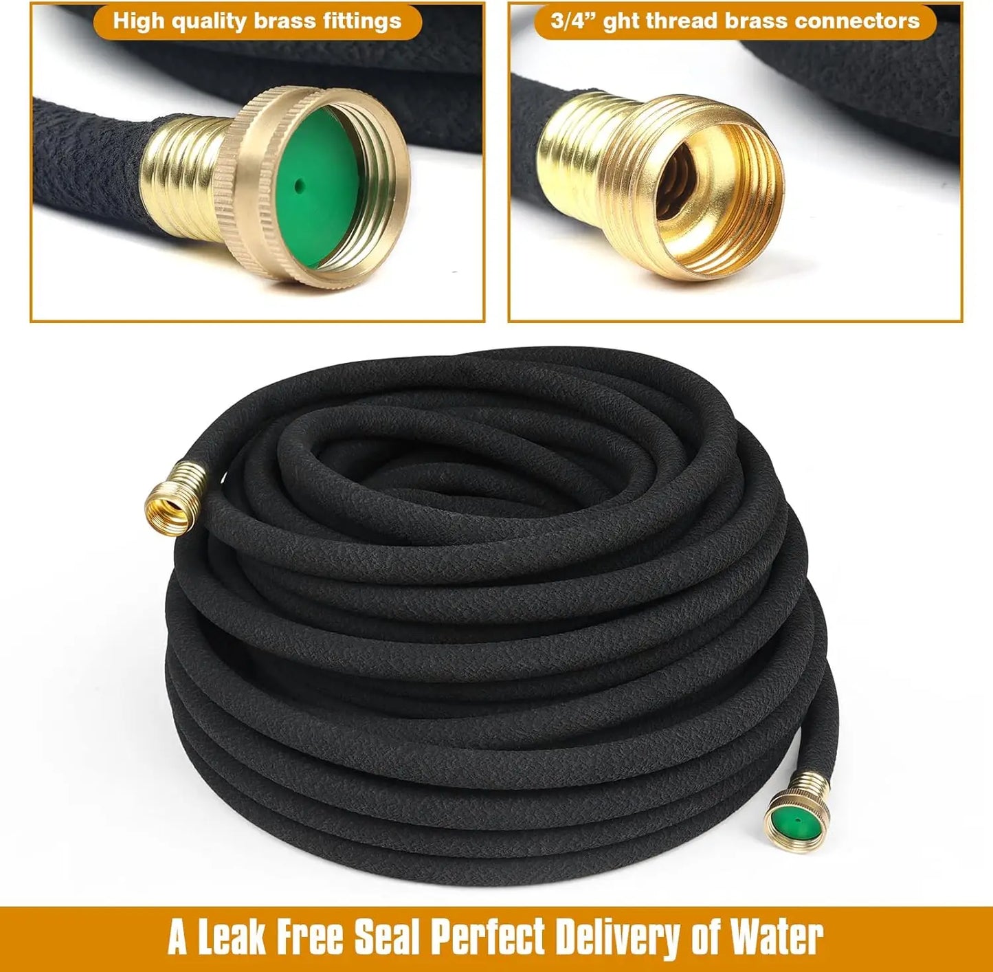 Soaker Hose With Solid Brass Connector Saves Water Up To 70 Percent For Gardens