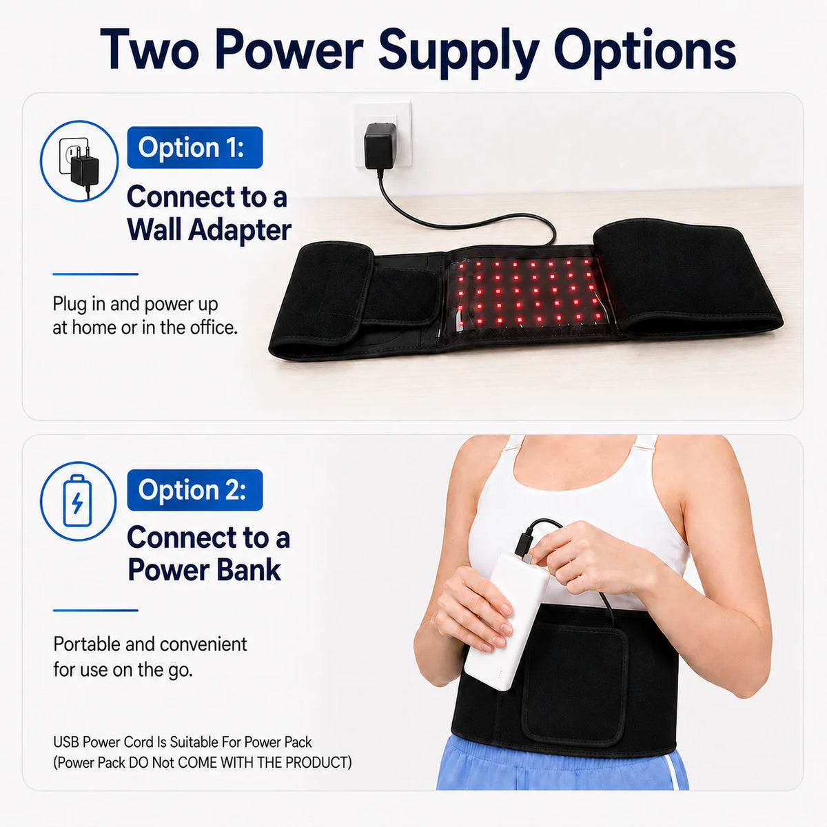 Red Light Therapy Belt Featuring 660Nm 850Nm Near Infrared Led