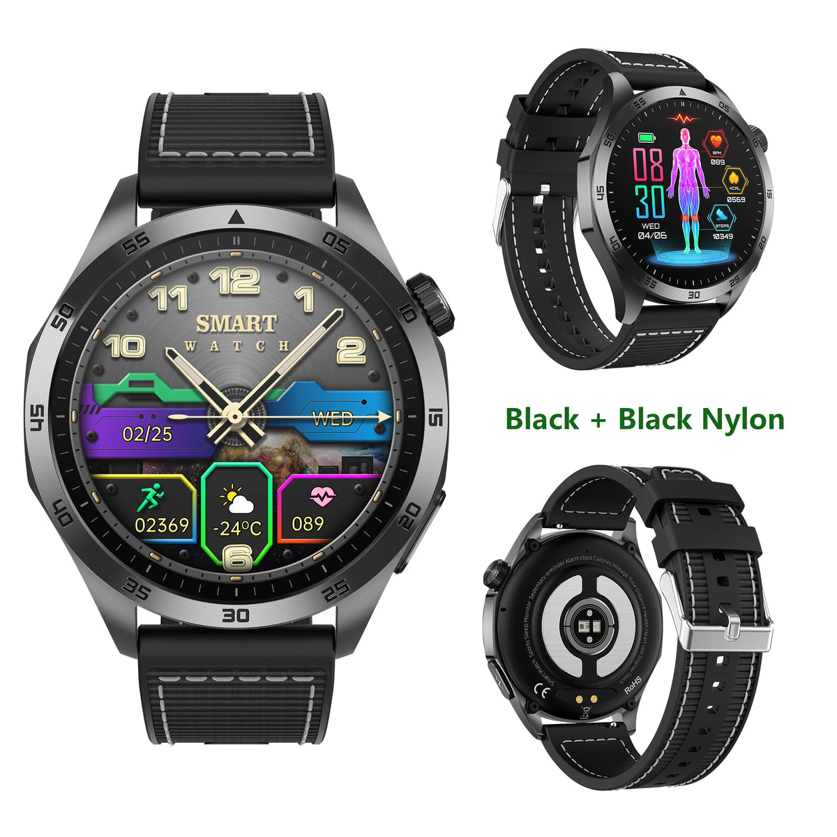 ECG+PPG Health Smart Watch Men Blood Oxygen Uric Acid Blood Pressure Monitoring HD Bluetooth Call AI Watch For iOS Android