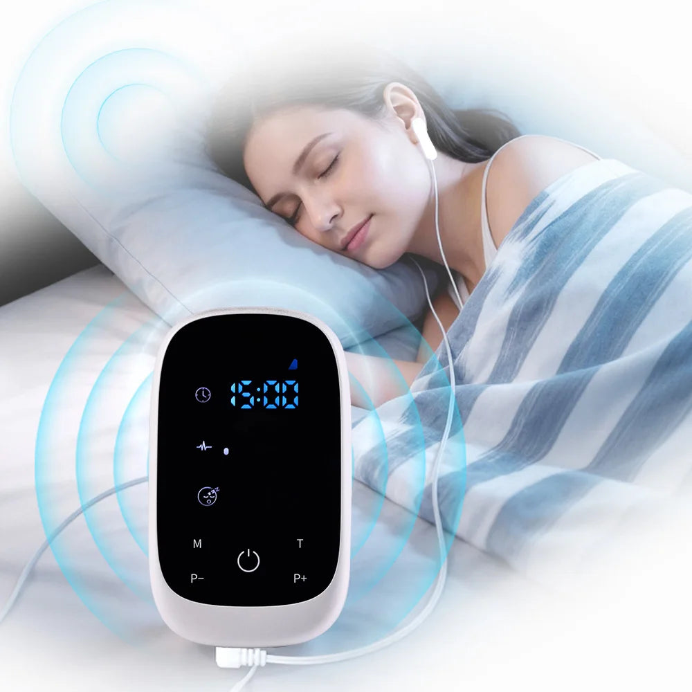 CES Device Brain Electronic Therapy Stimulation Device Massage Ear Clip Electrode Sleep Insomnia Cure