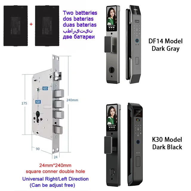 YKESDL Smart Lock With Camera 3D Face Recognition And Fingerprint
