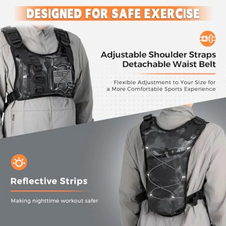 Outdoor Hydration Vest for Running and Hiking 2L Bladder
