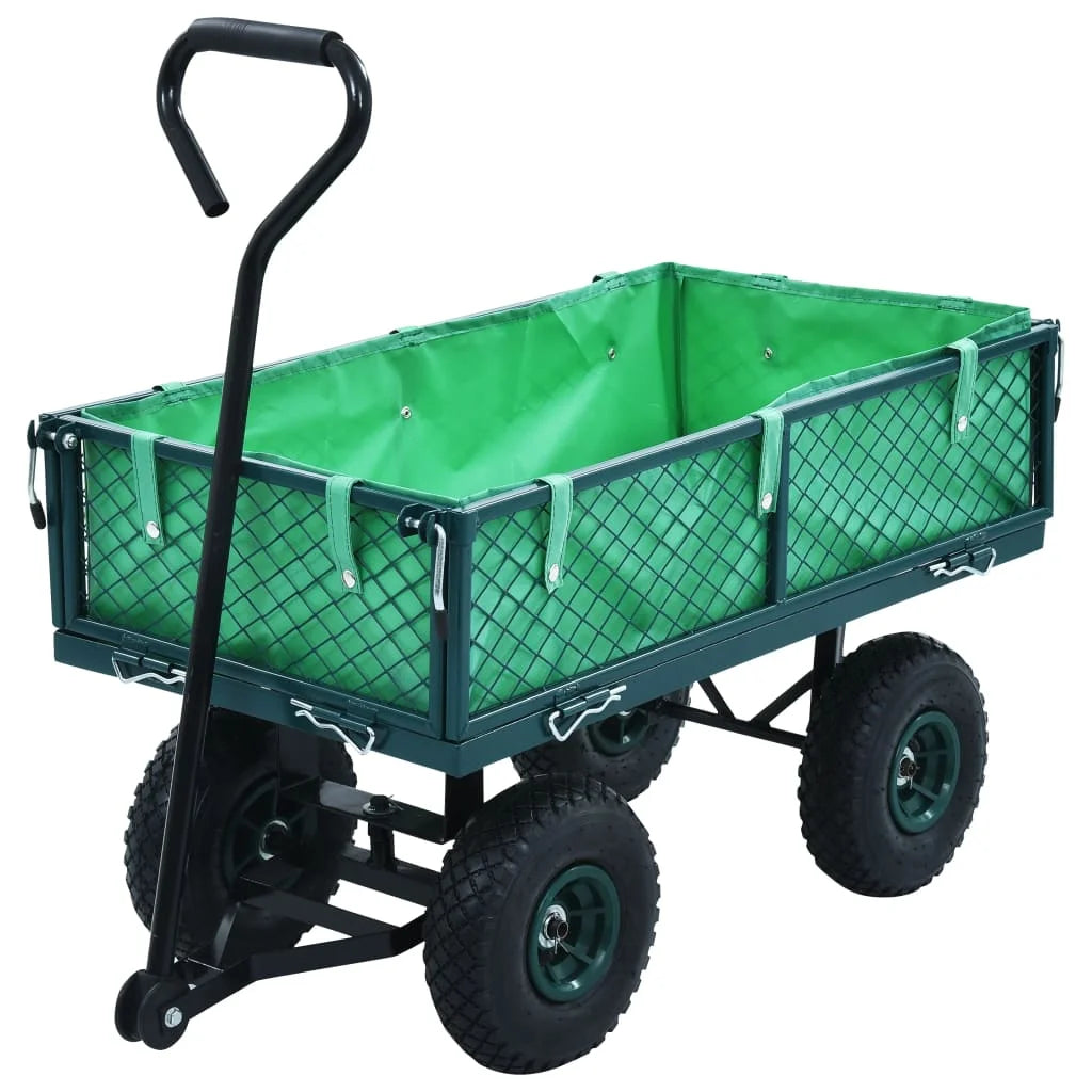 Heavy Duty Garden Cart 350kg Capacity With Removable Mesh Sides For Flatbed
