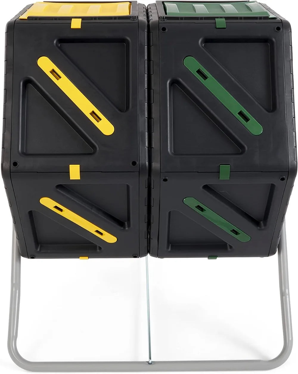 Dual Chamber Compost Tumbler With Two Sliding Doors Heavy Duty