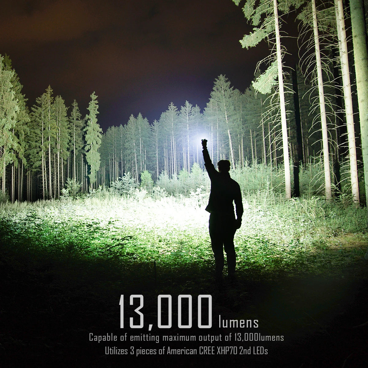IMALENT MS03 EDC Flashlight 13000 Lumens Rechargeable Handheld Torch for Adventure Mountain Climbing Outdoor Exploration