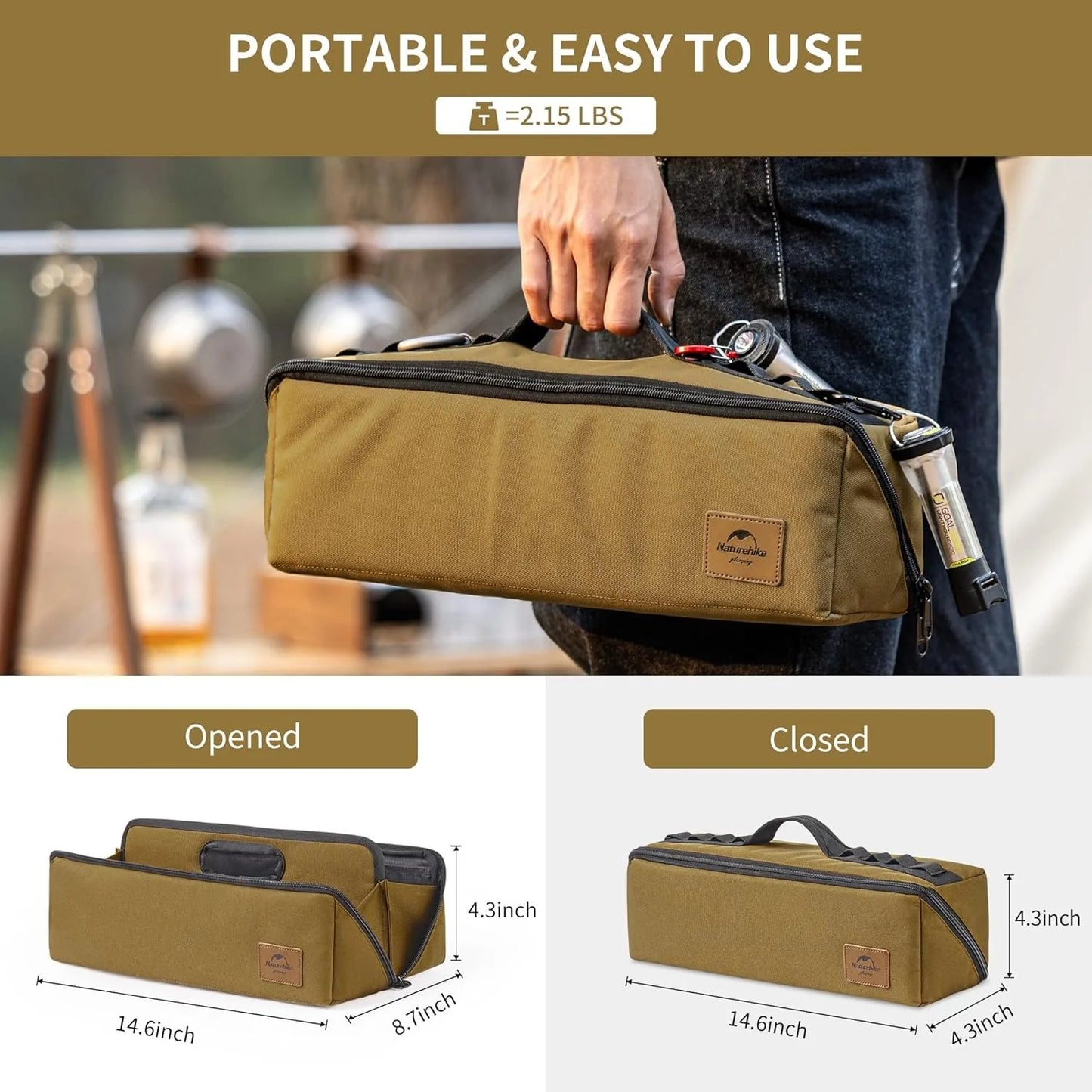 Naturehike Camping Tool Bag Folding Multifunctional Storage Box for Outdoors